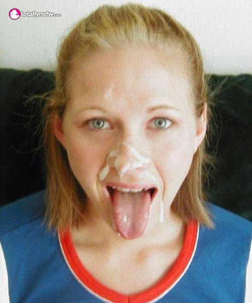 Tongue Out Facial Porn - Slut sticking her tongue out with cum on face - Cum Face GeneratorCum Face  Generator