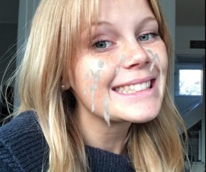 Sweet girl from Sweden smiling with a load on her face