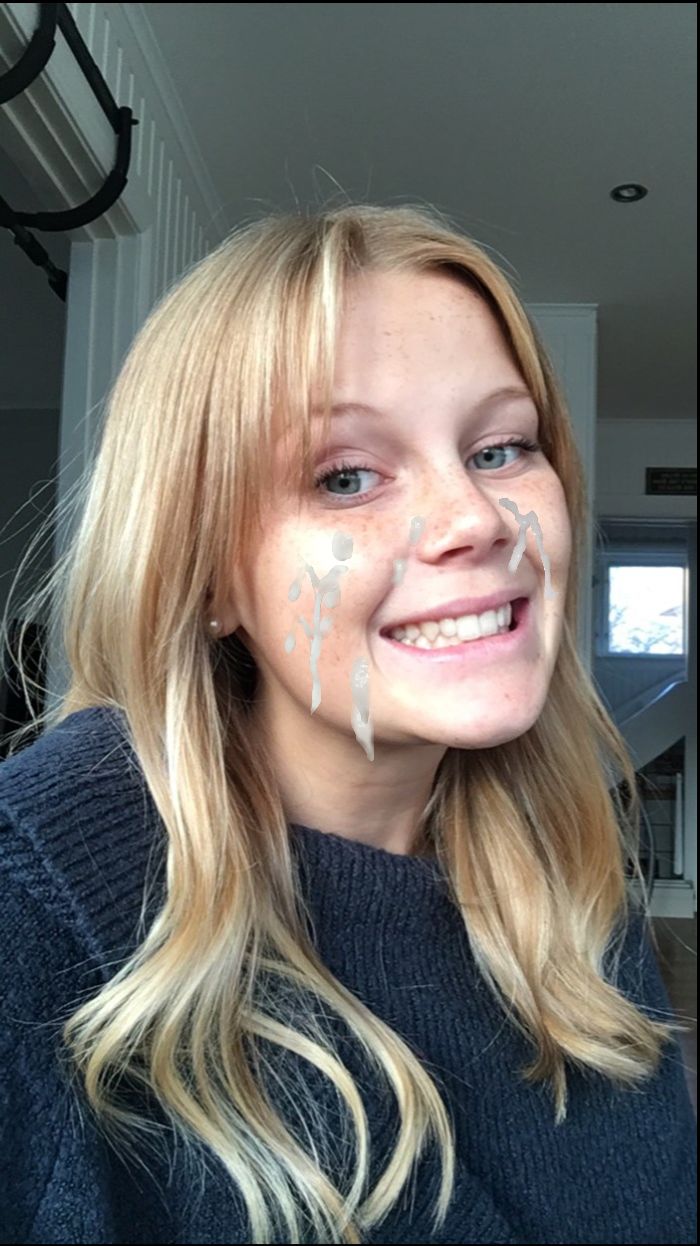 Sweet Girl From Sweden Smiling With A Load On Her Face -7336