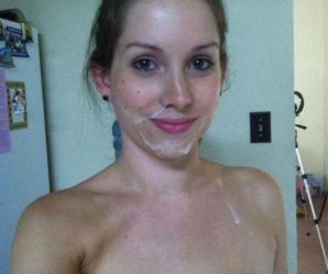 Homemade sexy cum facial