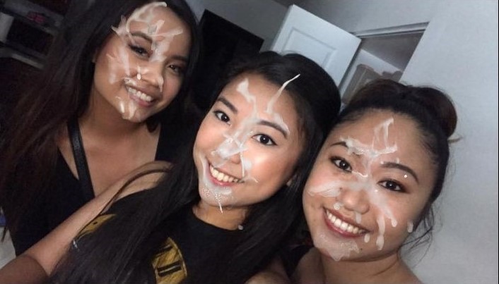 Facial asian teen cum Teen reveals