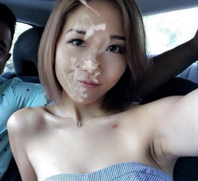 Asian Hottie Facial - Very cute Asian babe in car with facial - Cum Face GeneratorCum Face  Generator