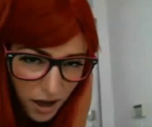 Hot Nerdy Redhead Fucked And Cumed On