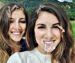 Classmates sisters facialized