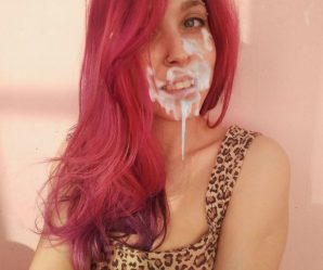 Cum eating redhead