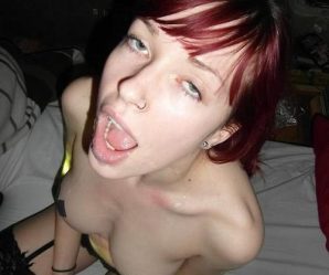 Redhead with nose ring cumslut