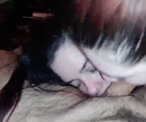 Two sluts suck and swallow cum together