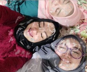 Pretty muslim girls enjoying cum