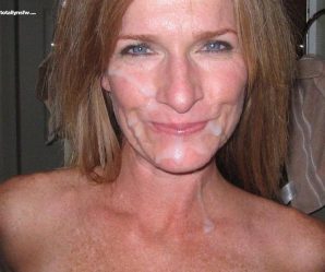 Lovely amateur milf cum facial