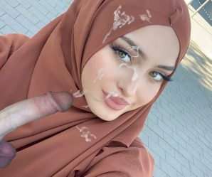 Pretty muslim lady cum faked