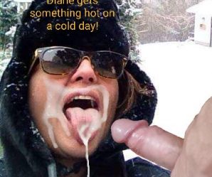 Diane gets something hot on a cold day!