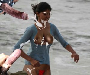 Haritha cum faked at the beach