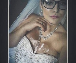 Bride takes cum in her tits