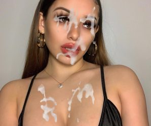 Latina teen loving cum on her face