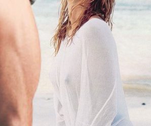 Pretty french girl at the beach looks great with cum