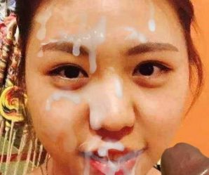 Pretty asian cum face