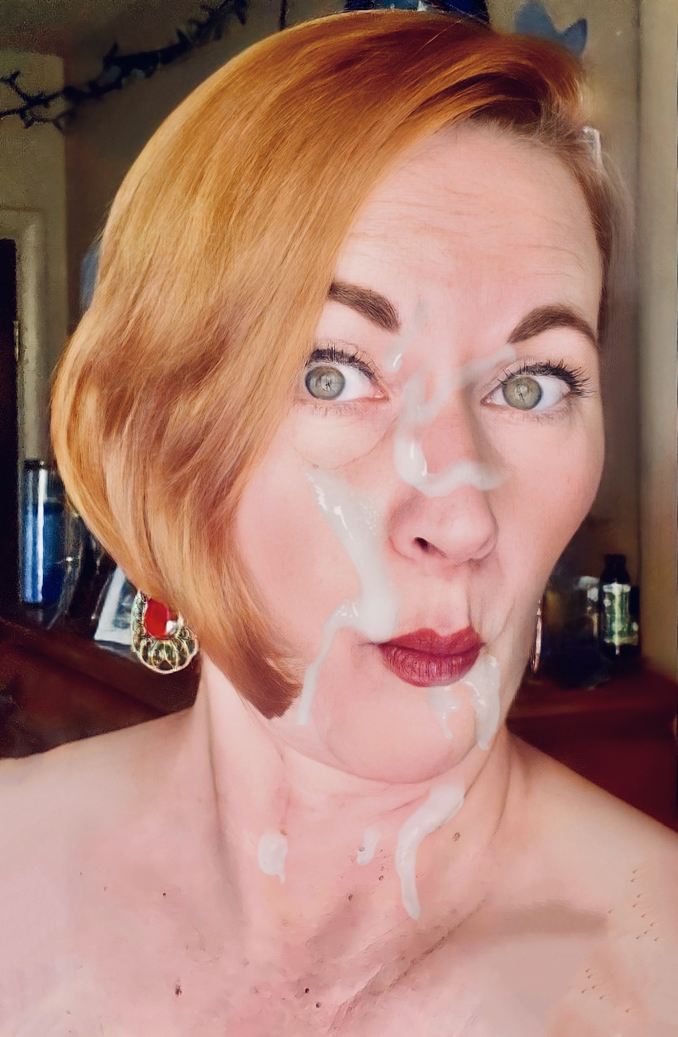 Red head cum.facials