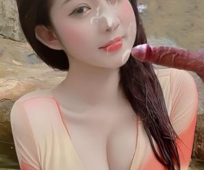 Very pretty Asian teen enjoys cum facial
