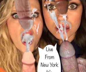 Mila kunis and Kate Mckinnon Cum Facial Skit