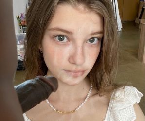Cute russian model loves to take loads from a big black penis