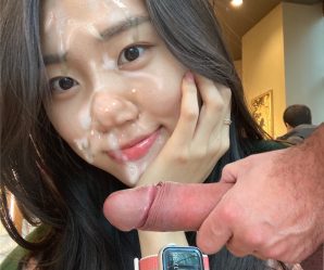 Pretty cum facial asian slut
