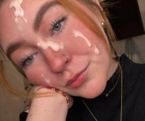 Redhead mexican cum facial