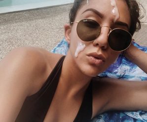 Latina babe just loving man juice