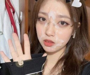 Pretty girl Asian babe enjoying man juice